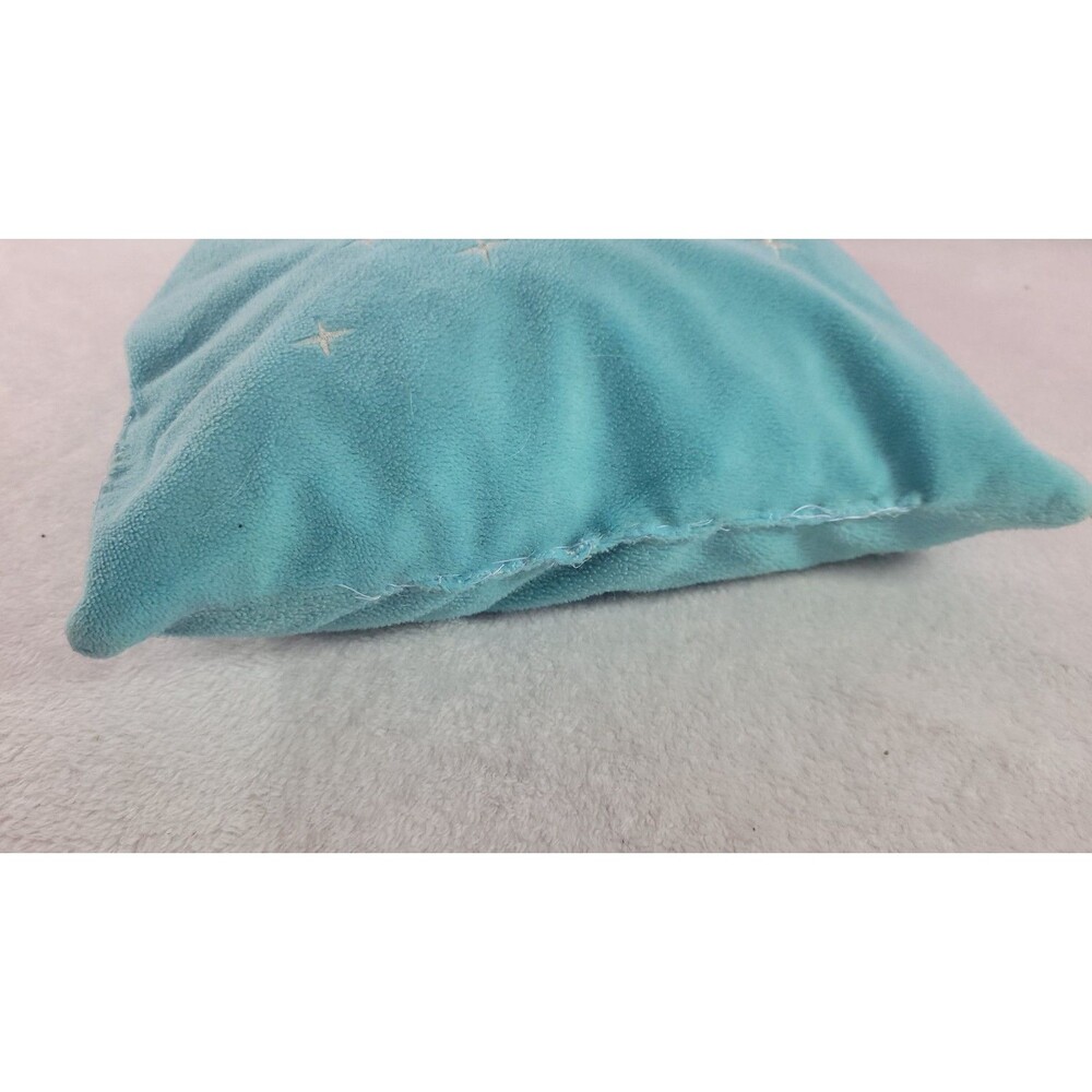 Y2K Blue Angel Plush Pillow 15x15 Embroidered Blonde Aesthetic Fleece Star Decor - Picture 10 of 12